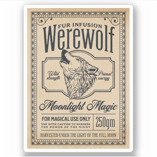 Halloween Hexentränke Apothekarflaschen-Etikett Aufkleber (Vorderseite)