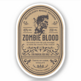 Halloween Hexentränke Apothekarflaschen-Etikett Aufkleber