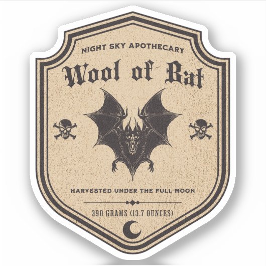 Halloween Hexentränke Apothekarflaschen-Etikett Aufkleber (Vorderseite)