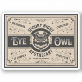 Halloween Hexentränke Apothekarflaschen-Etikett Aufkleber