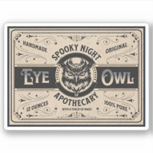 Halloween Hexentränke Apothekarflaschen-Etikett Aufkleber