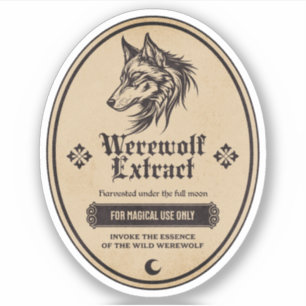 Halloween Hexentränke Apothekarflaschen-Etikett Aufkleber