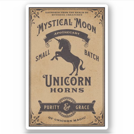 Halloween Hexentränke Apothekarflaschen-Etikett Aufkleber (Vorderseite)