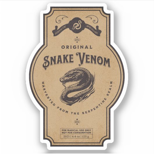 Halloween Hexentränke Apothekarflaschen-Etikett Aufkleber (Vorderseite)