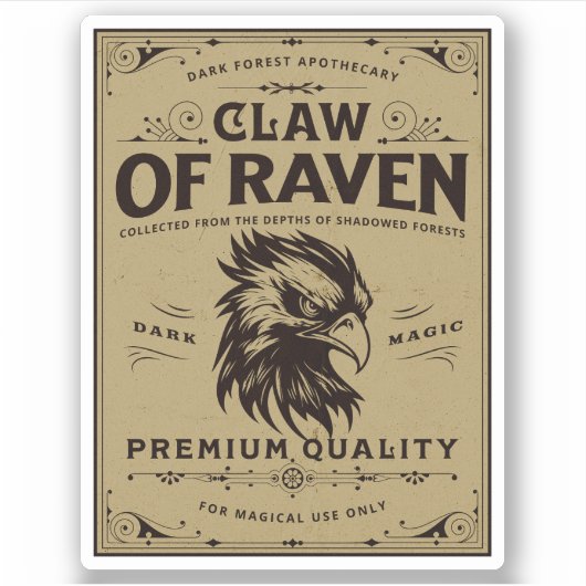 Halloween Hexentränke Apothekarflaschen-Etikett Aufkleber (Vorderseite)