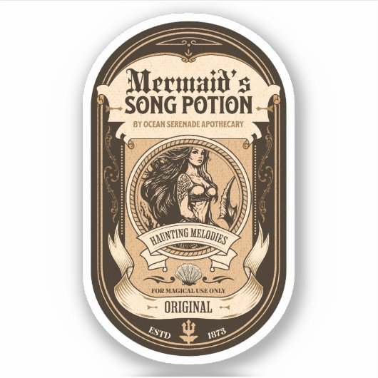 Halloween Hexentränke Apothekarflaschen-Etikett Aufkleber (Vorderseite)