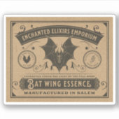 Halloween Hexentränke Apothekarflaschen-Etikett Aufkleber (Vorderseite)