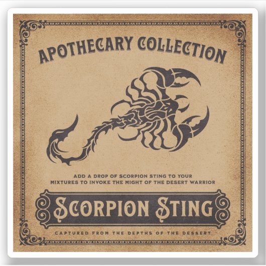 Halloween Hexentränke Apothekarflaschen-Etikett Aufkleber (Vorderseite)