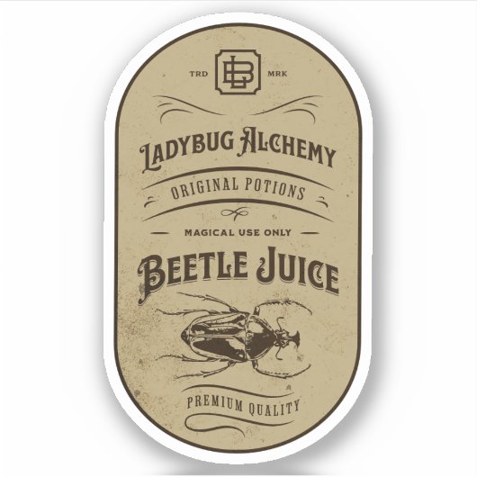 Halloween Hexentränke Apothekarflaschen-Etikett Aufkleber (Vorderseite)