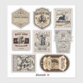 Halloween Hexentränke Zauberkunst Apotheker Aufkleber (Blatt)