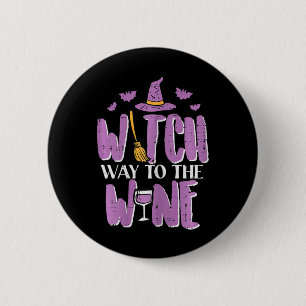 Halloween Hexenweg zur lustigen Pun Costume Party Button