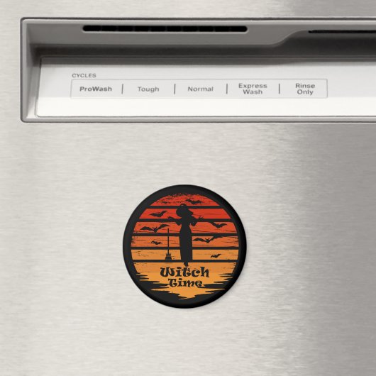 Halloween-Hexenzeit Magnet (In Situ (Geschirrspüler))