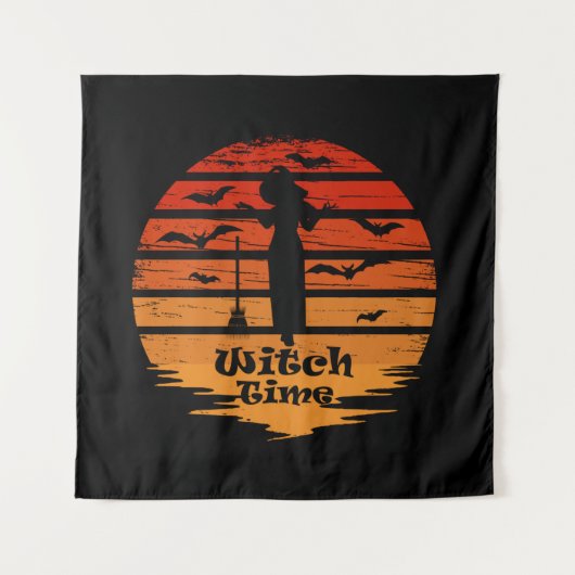 Halloween-Hexenzeit Wandteppich (Vorderseite)