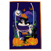 Halloween Hexenzuckerskull Mittlere Geschenktüte (Vorderseite)