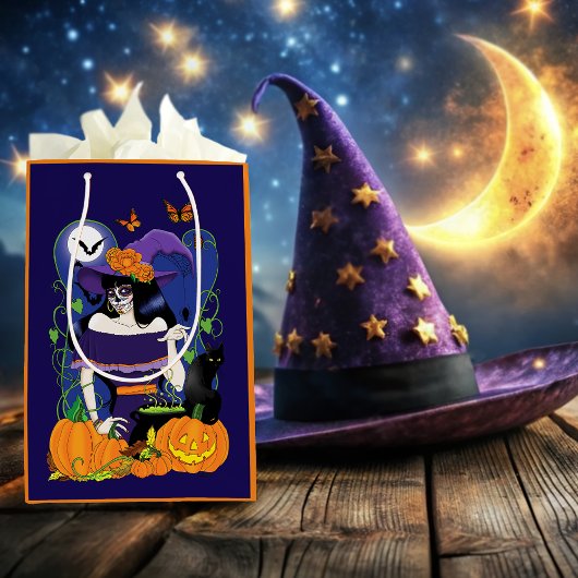 Halloween Hexenzuckerskull Mittlere Geschenktüte