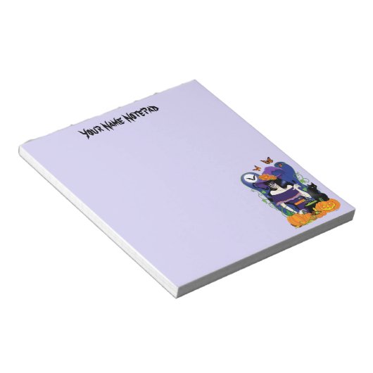 Halloween Hexenzuckerskull Notizblock (angewinkelt)