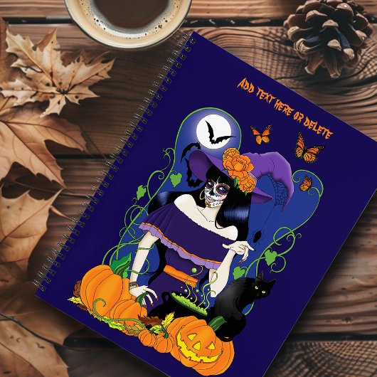 Halloween Hexenzuckerskull Notizblock