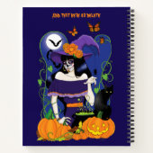 Halloween Hexenzuckerskull Notizblock (Rückseite)