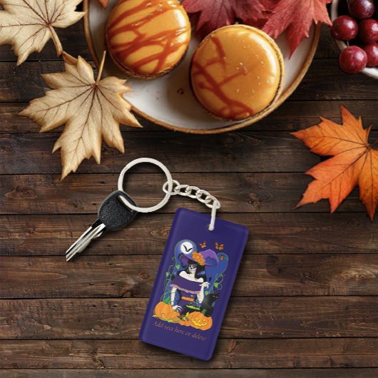 Halloween Hexenzuckerskull Schlüsselanhänger