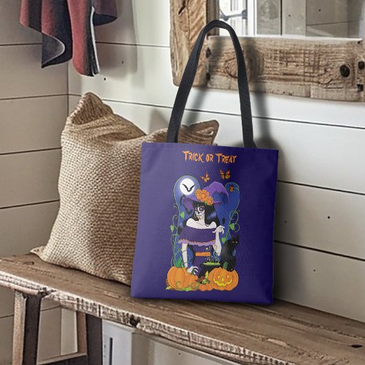 Halloween Hexenzuckerskull Tasche