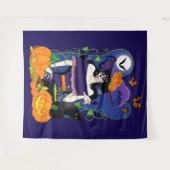 Halloween Hexenzuckerskull Wandteppich (Vorderseite (Horizontal))