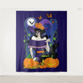 Halloween Hexenzuckerskull Wandteppich (Vorderseite)