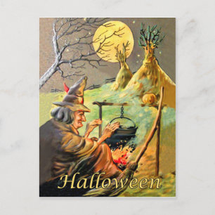 Halloween-Hexerei Postkarte