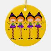 Halloween-Hexeverzierung Keramikornament (Vorne)