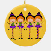 Halloween-Hexeverzierung Keramikornament (Hinten)