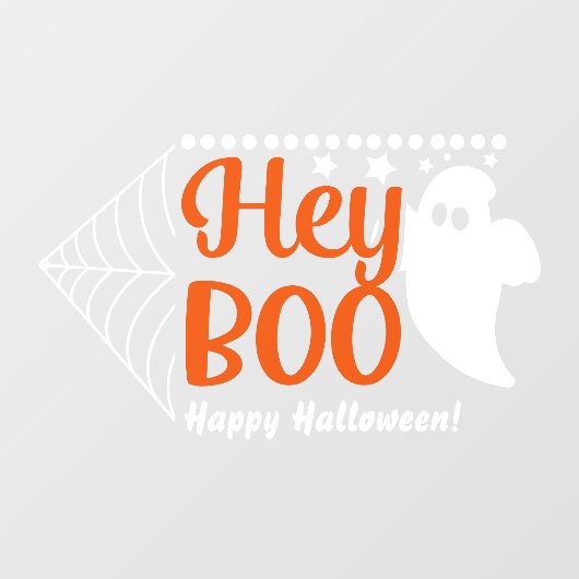 Halloween Hey Boo Ghost Fensteraufkleber (Blatt)