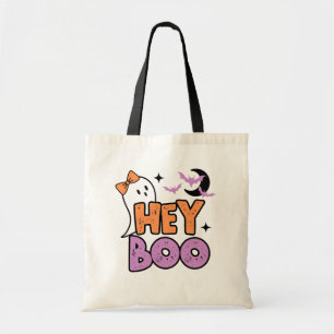 Halloween Hey Boo Girl Ghost Kids Candy Tote Bag Tragetasche