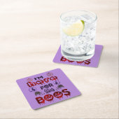 Halloween Hier für Boos Rechteckiger Pappuntersetzer (Vor Ort)