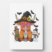 Halloween Highland Cow (2) Fotoplatte (Vorderseite)