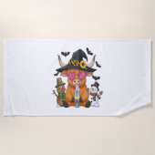 Halloween Highland Cow (2) Strandtuch (Vorderseite)