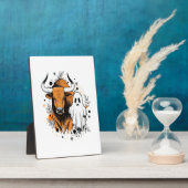 Halloween Highland Cow Cute Fall Fotoplatte (Seite)