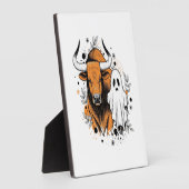 Halloween Highland Cow Cute Fall Fotoplatte (Seite)