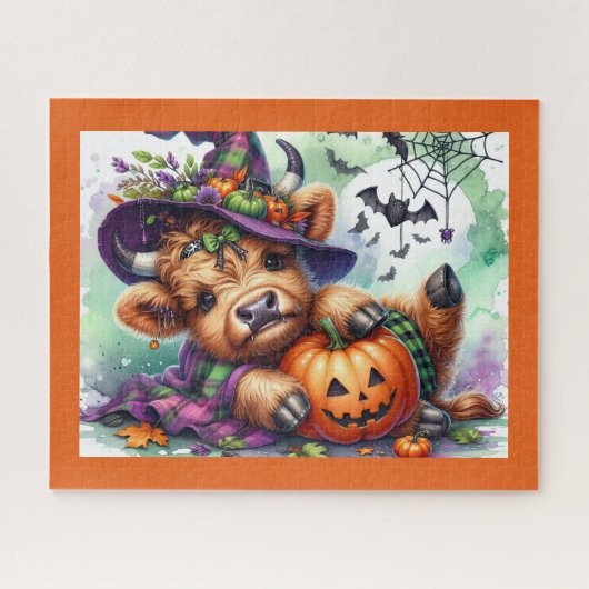 Halloween Highland Cow Jigsaw Puzzle (Horizontal)