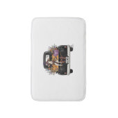 Halloween Highland Cow mit Truck Badematte (Vorderseite Vertikal)