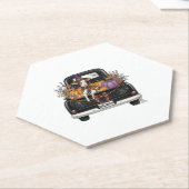 Halloween Highland Cow mit Truck Untersetzer (angewinkelt)