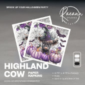 Halloween Highland Cow Paper Napkins Serviette