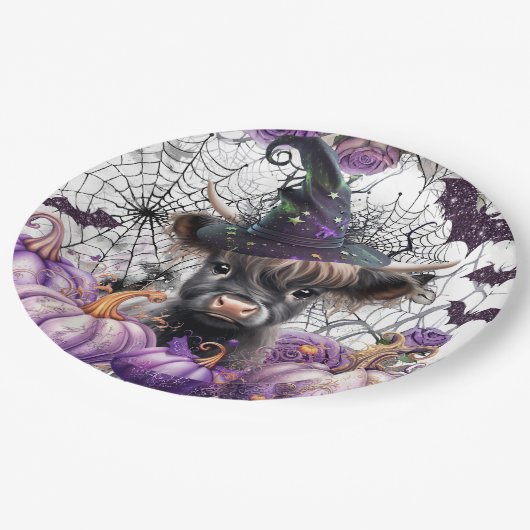 Halloween Highland Cow Paper Teller (Schrägansicht)