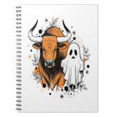 Halloween Highland Cow Pumpkin Notizblock (Vorderseite)