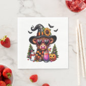 Halloween Highland Cow Serviette (Beispiel)