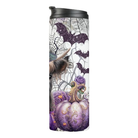 Halloween Highland Cow Thermal Tumbler Thermosbecher (Nach rechts gedreht)