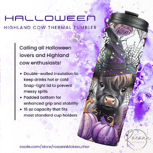 Halloween Highland Cow Thermal Tumbler Thermosbecher