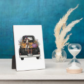 Halloween Highland Cow with Truck Fotoplatte (Seite)