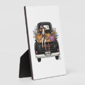 Halloween Highland Cow with Truck Fotoplatte (Seite)