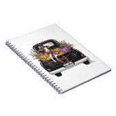 Halloween Highland Cow with Truck Notizblock (Rechte Seite)