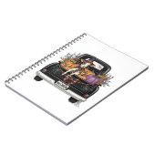 Halloween Highland Cow with Truck Notizblock (Linke Seite)