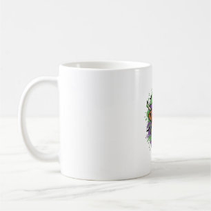 Halloween Highland-Kuh Hexenhut Vintage Vektor_1 Kaffeetasse